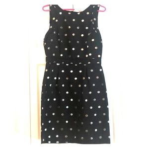 Black polka dot dress